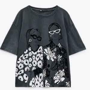 Zara T-Shirt with Girl Print